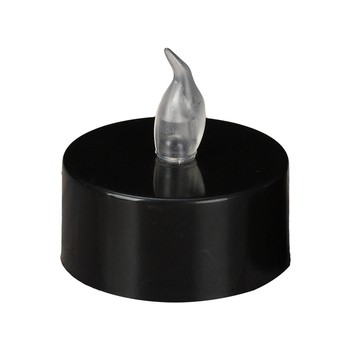 Crna bezdimna LED tealight svijećica za zabave i kampiranje – ambijentalno osvjetljenje