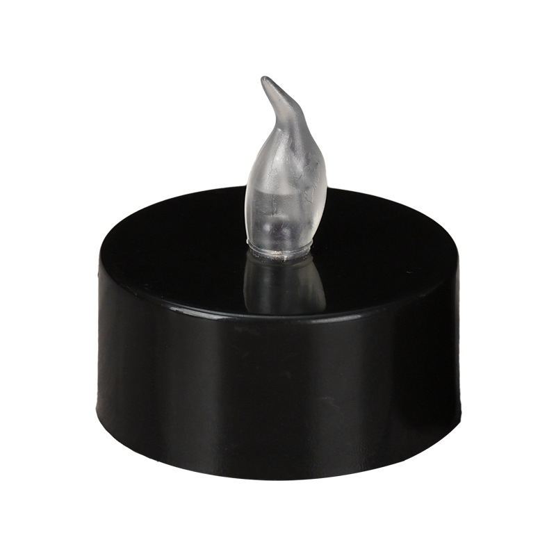 Crna bezdimna LED tealight svijećica za zabave i kampiranje – ambijentalno osvjetljenje