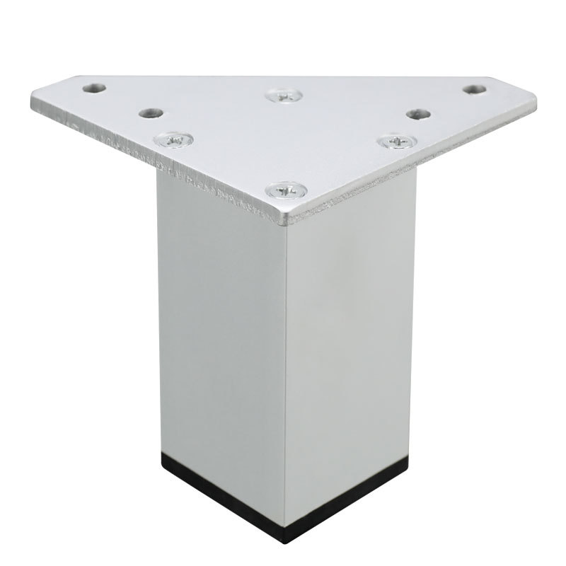 Aluminijske nogice za ormar od kvadratnog profila, završna obrada pjeskarenjem, 38x38 mm, visina 8-15 cm