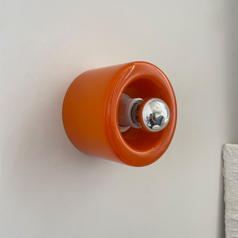 Bauhaus zidna lampa – francusko retro svjetlo za spavaću sobu s mliječnim staklom, pogodno za hodnik i stepenice