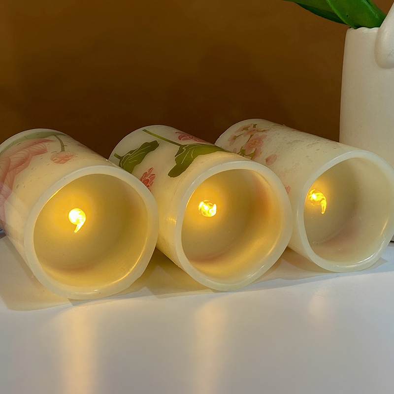 LED svijeća Buddha, europski stil, kreativni vodeni decal naljepnice, parafinska svijeća, ukrasna lampa