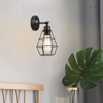 Nastensko svjetlo u američkom loft stilu, retro industrijskog dizajna, od kovanog željeza, pogodno za kafić, bar, balkon, spavaću sobu ili blagovaonu.