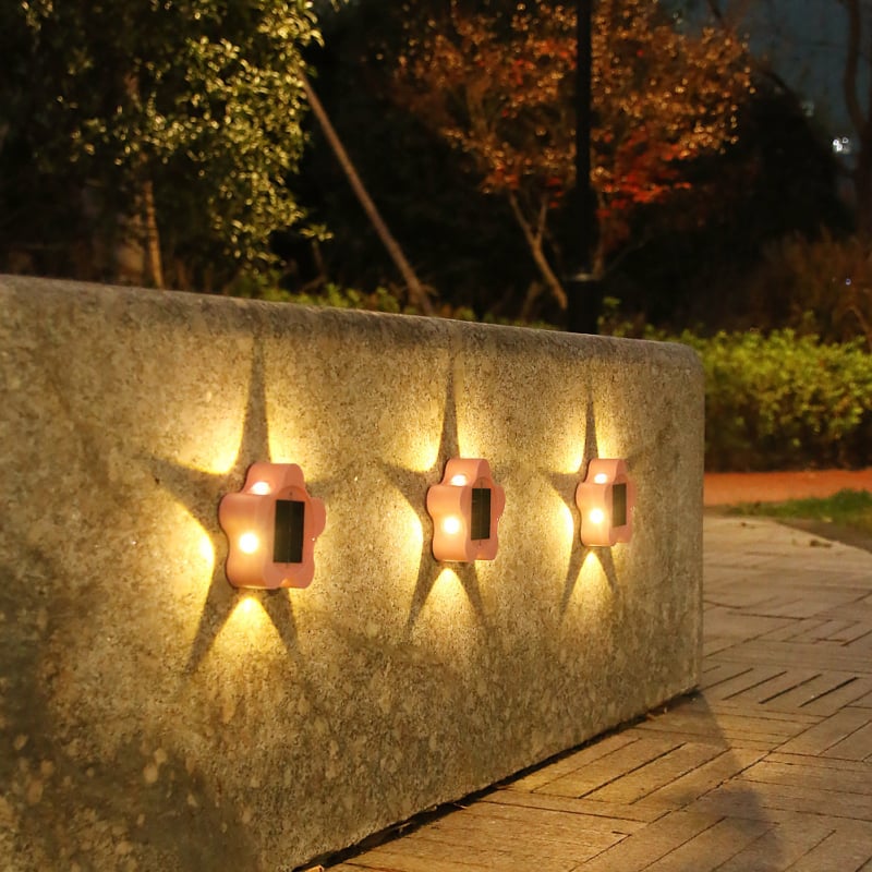 Solarna zidna lampa s efektom svjetla i sjene, vodootporna vanjska noćna rasvjeta za vrt, dvorište i terasu
