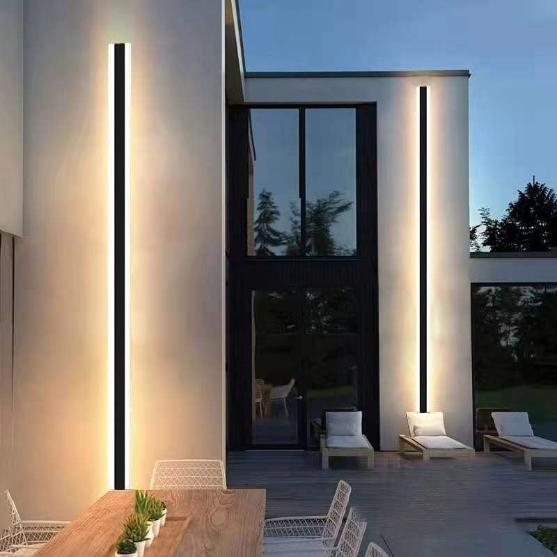 Vanjska zidna LED svjetiljka, IP54 vodootporna, minimalistički dugi trak za ulaz moderne vile