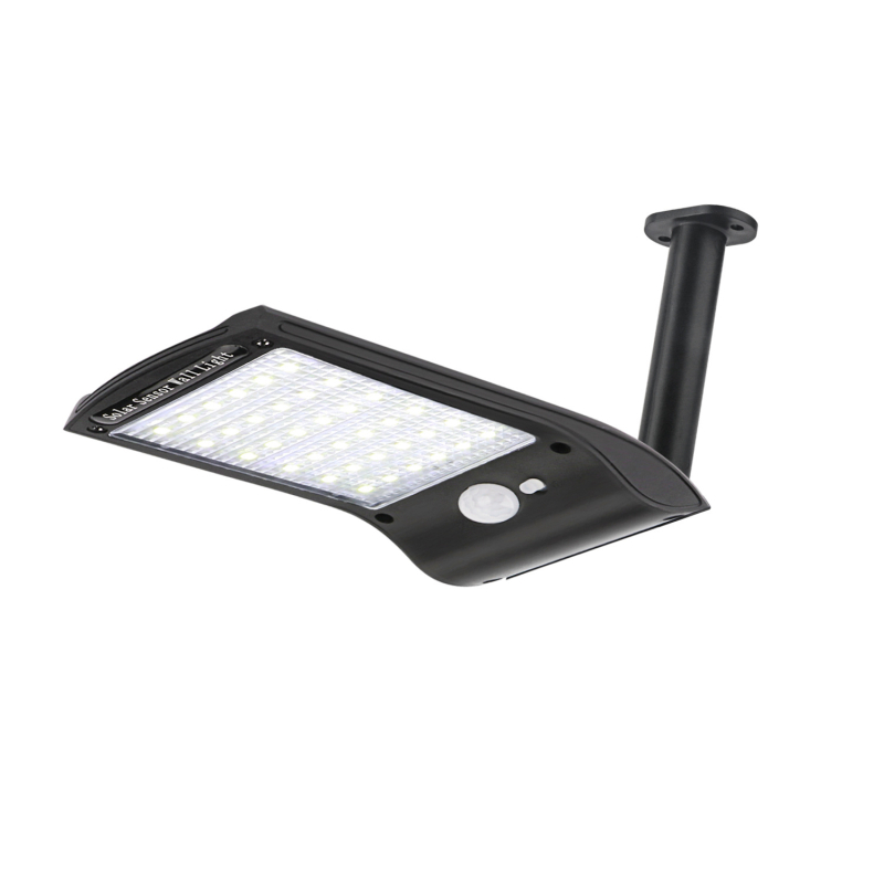 Ažurirana solarna zidna svjetiljka s 36 LED, senzorom pokreta, IP65 vodootporna za vrt i dvorište