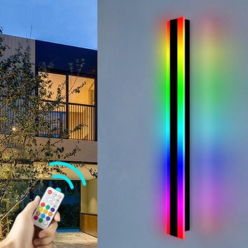 Vanjska vodootporna RGB zidna svjetiljka u grafiti stilu, s minimalističkim linijskim dizajnom za dvorište