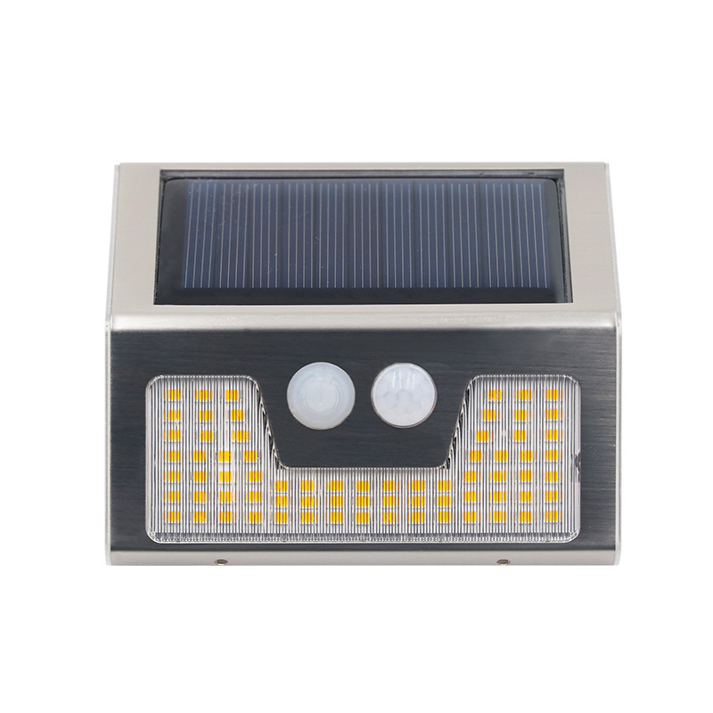 Solarna LED zidna svjetiljka za stepenice, vanjska, IP65, nehrđajući čelik, topla svjetlost