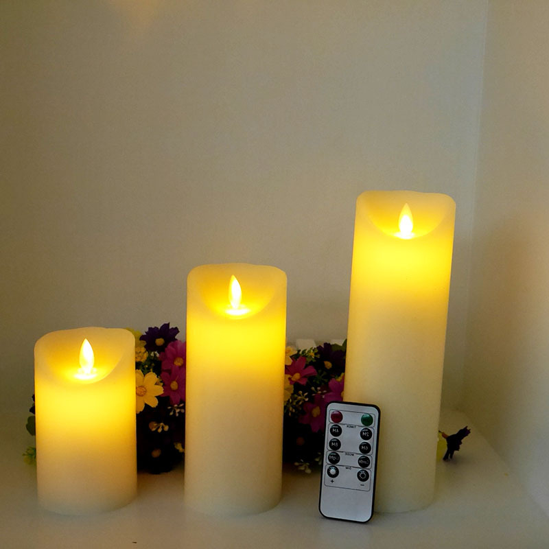 Cilindrična LED svijeća s blagim osciliranjem za kućnu i svadbenu dekoraciju, elektronička svijeća Buddha lampa