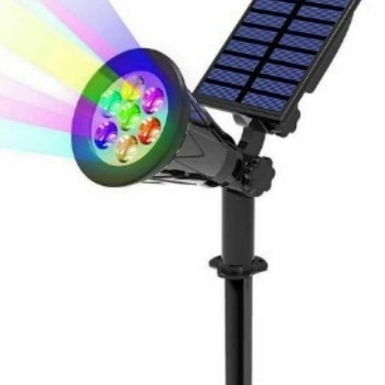 Solarna LED lampica za travu s RGB, vanjski dvorišni ambijentalni rasvjet, park zidna svjetiljka, krajobrazno osvjetljenje ugrađeno u tlo