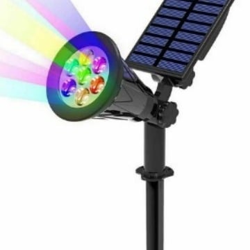 Solarna LED lampica za travu s RGB, vanjski dvorišni ambijentalni rasvjet, park zidna svjetiljka, krajobrazno osvjetljenje ugrađeno u tlo