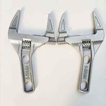 Podešavajući ključ od aluminijske legure, kratka drška, velika otvorena čeljust, 6–68 mm, lagan
