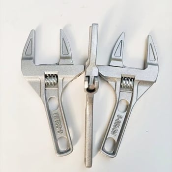Podešavajući ključ od aluminijske legure, kratka drška, velika otvorena čeljust, 6–68 mm, lagan