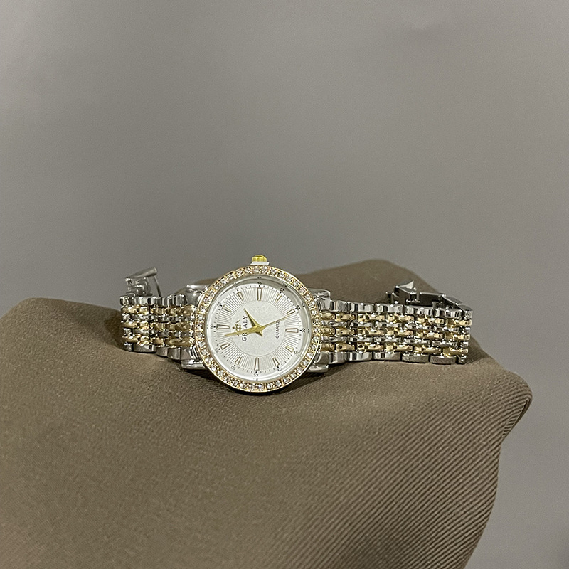 Novi kvarcni sat s čeličnim kaišem, lagani luksuz i elegancija, 40 mm brojčanik s kamenčićima