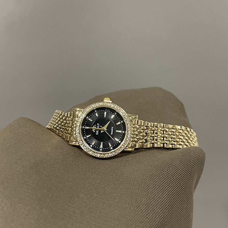 Novi kvarcni sat s čeličnim kaišem, lagani luksuz i elegancija, 40 mm brojčanik s kamenčićima
