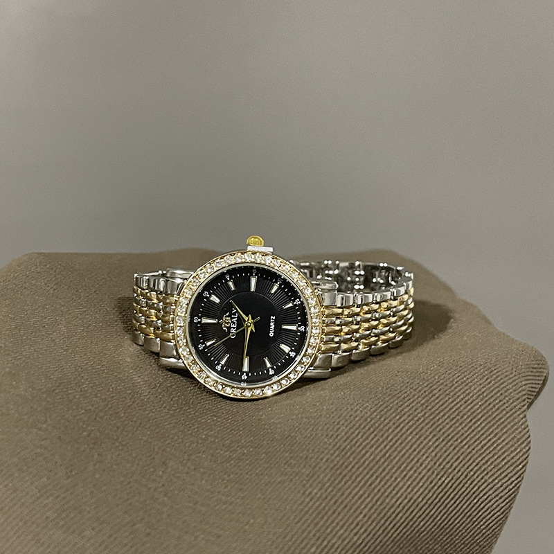 Novi kvarcni sat s čeličnim kaišem, lagani luksuz i elegancija, 40 mm brojčanik s kamenčićima