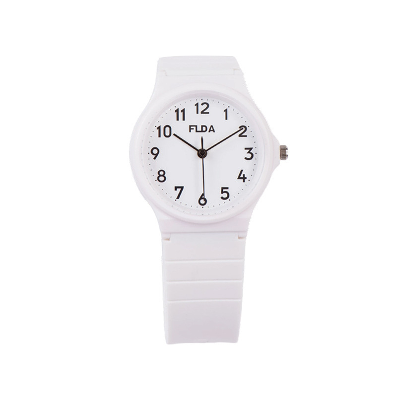 Philoda sat za tinejdžere, korejskog stila minimalistični analogni sat s PU remenom, 34 mm kružni brojčanik, vodootpornost 30 m
