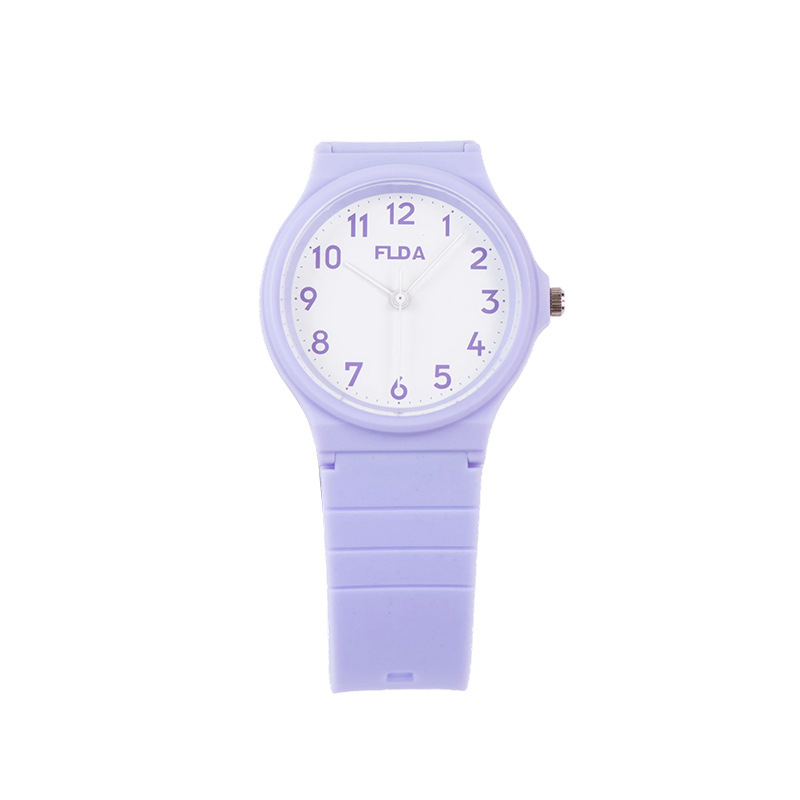 Philoda sat za tinejdžere, korejskog stila minimalistični analogni sat s PU remenom, 34 mm kružni brojčanik, vodootpornost 30 m
