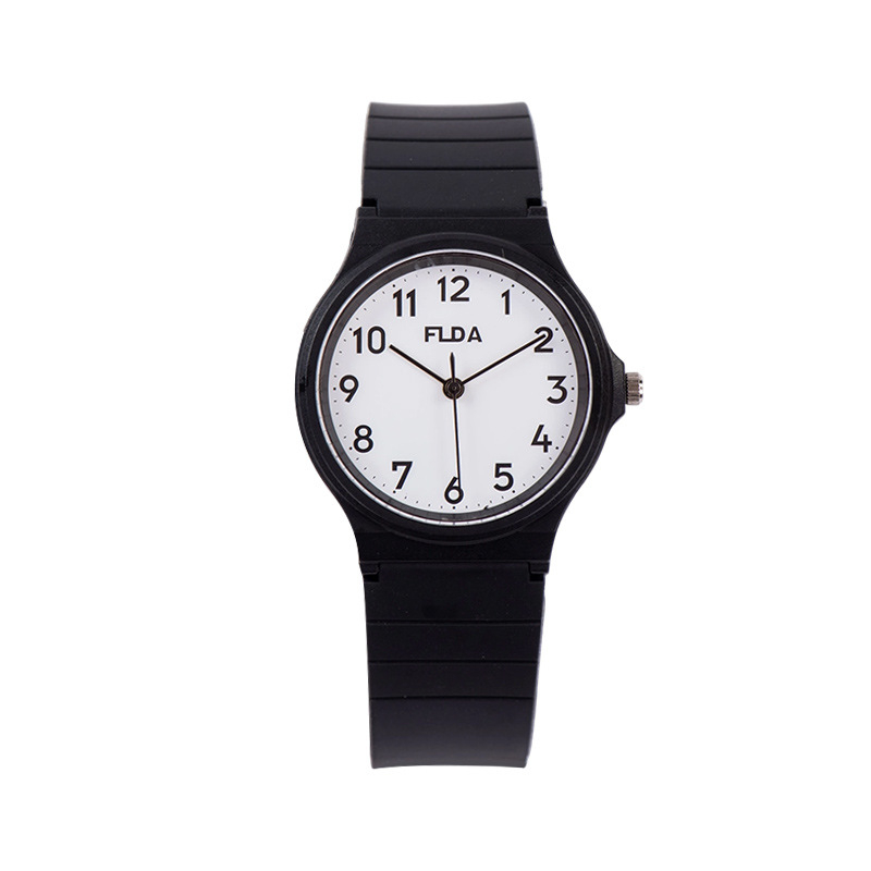 Philoda sat za tinejdžere, korejskog stila minimalistični analogni sat s PU remenom, 34 mm kružni brojčanik, vodootpornost 30 m