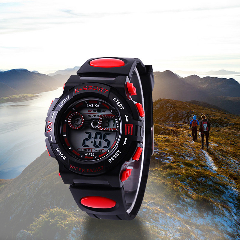 Laska LASIKA F-99 Digitalni vanjski sportski sat, s osvijetljenim zaslonom, vodootporan do 30m