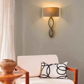 Skandinavska minimalistička zidna lampa s tekstilnim abažurom, željezno tijelo, dizajnerska zidna lampa za dnevni boravak, spavaću sobu i blagovaonu