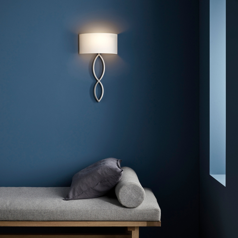 Skandinavska minimalistička zidna lampa s tekstilnim abažurom, željezno tijelo, dizajnerska zidna lampa za dnevni boravak, spavaću sobu i blagovaonu