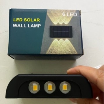 Solarna dvostruka zidna svjetiljka za vanjsku upotrebu, vodootporna, osvjetljenje gore-dolje, dekor za ogradu