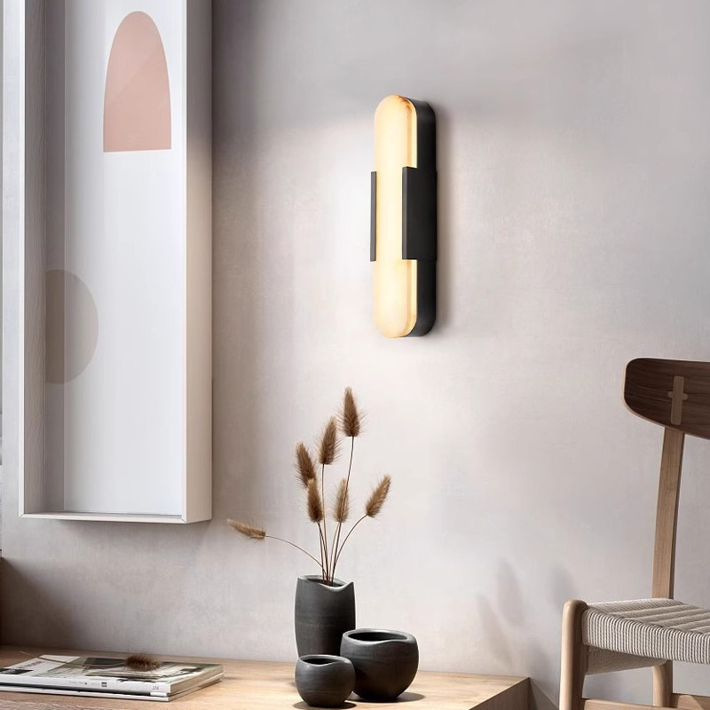 Zidna lampa od prirodnog oblaka mramora, nordijski stil, moderni minimalistički dizajn, pogodna za dnevni boravak, radnu sobu i spavaću sobu