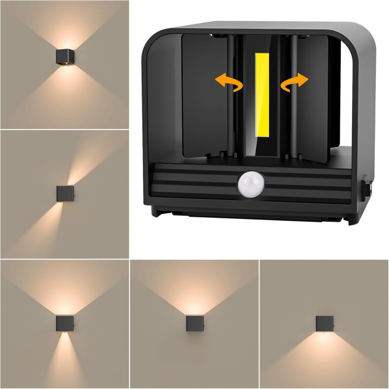 Novo moderno minimalističko zidno svjetlo za spavaću sobu sa senzorom pokreta, USB napajanje