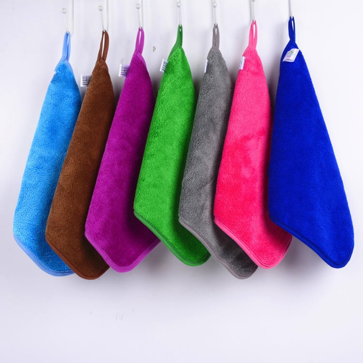 Kuhinjska krpa od coral fleece mikrovlakana, dvostrano obrubljena, visoka apsorpcija, bez vlakana