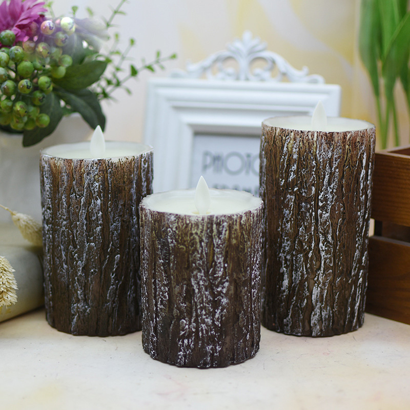 LED električna svijeća od parafina s daljinskim upravljanjem, europski stil dekoracije, imitacija fitilja