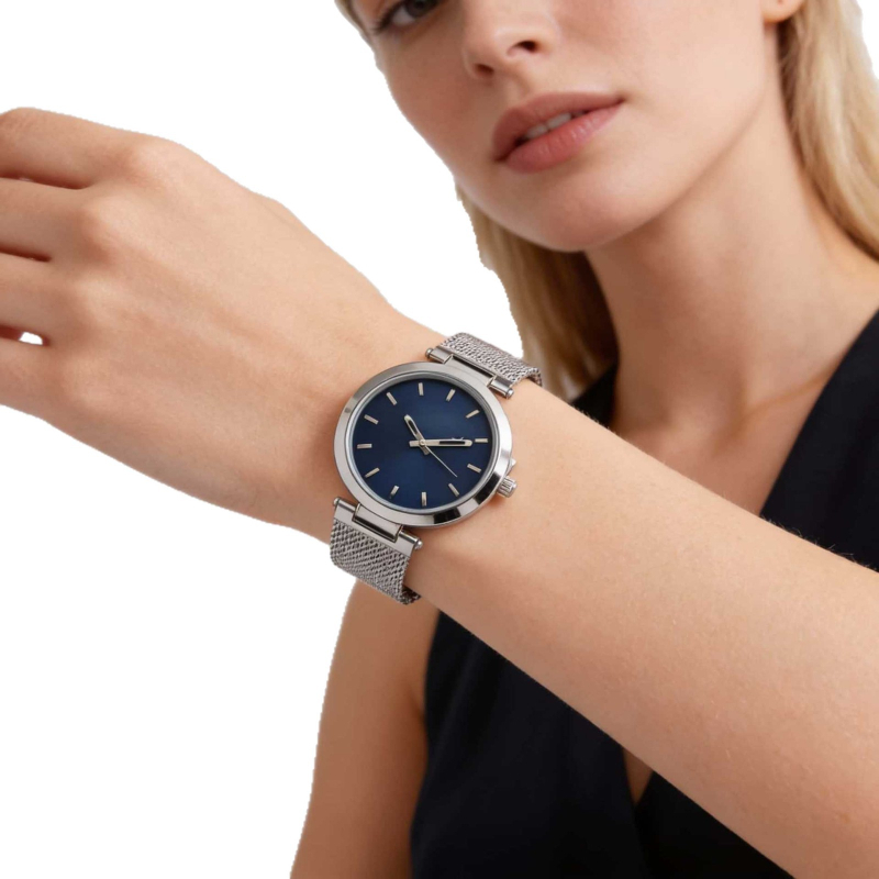 Prilagođeni ženski kvarcni sat — modni dizajn, svijetli u mraku, kalendar, odbrojavanje, 24-satni prikaz, GMT dvostruko vrijeme, brojčanik 36 mm, kućište 14 mm, remen od cinkove legure, kopča od nehrđajućeg čelika, Miyota kvarcni mehanizam, vodootpornost