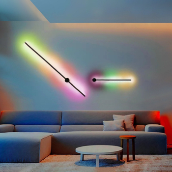 Nova RGB LED zidna lampa za dnevni boravak i spavaću sobu, minimalistički dugačak linearni dizajn