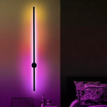 Nova RGB LED zidna lampa za dnevni boravak i spavaću sobu, minimalistički dugačak linearni dizajn