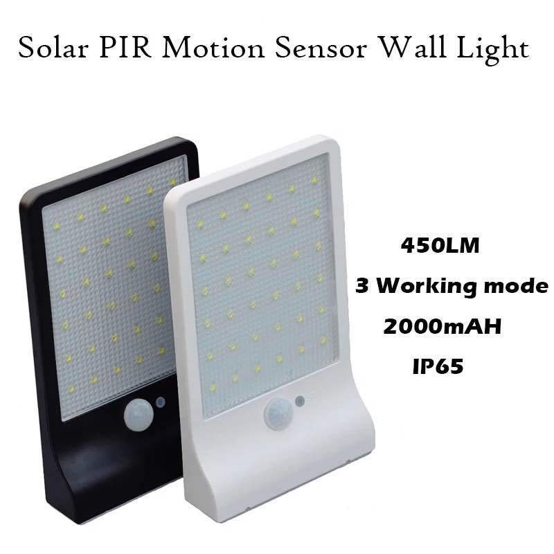 Solarna vanjska zidna svjetiljka s LED senzorom, IP44 vodootporna, za vrt, dvorište i stazu
