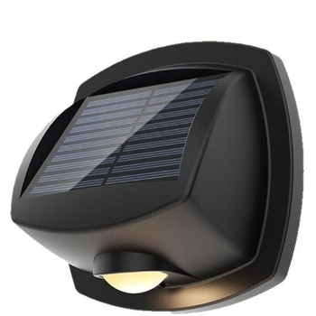 Solarna zidna svjetiljka s dvostrukim LED-om za vanjski zid, ogradu i stazu, konveksno ogledalo
