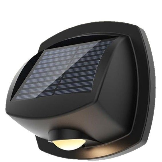 Solarna zidna svjetiljka s dvostrukim LED-om za vanjski zid, ogradu i stazu, konveksno ogledalo