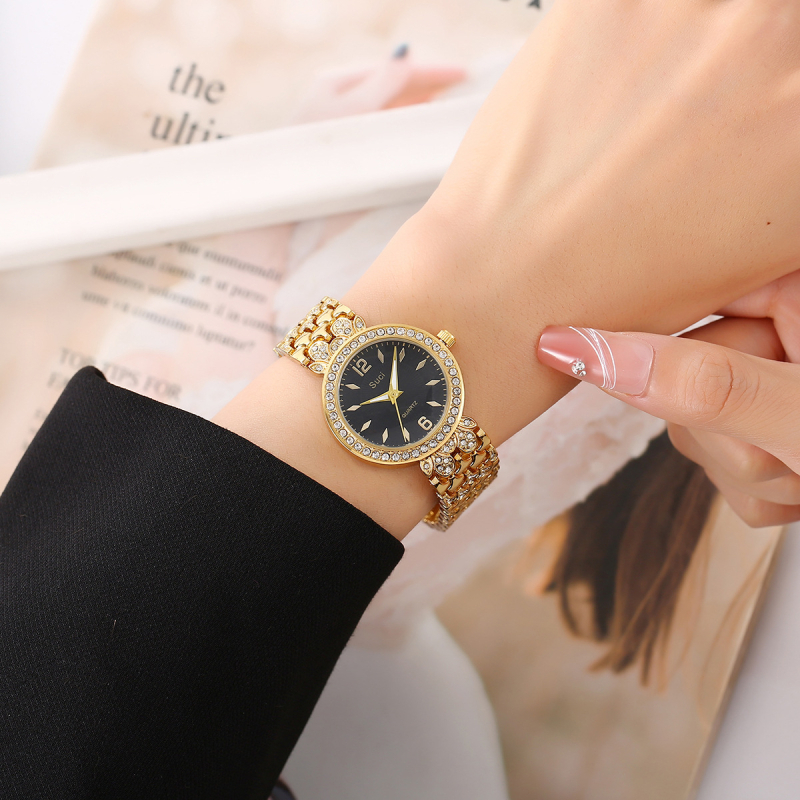 Ženski kvarcni sat s dijamantnom narukvicom — minimalistički, elegantan svakodnevni braclet sat