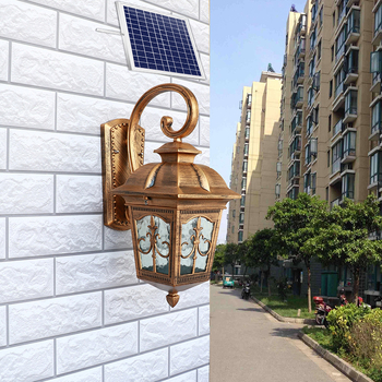 Solarna vanjska stijenska svjetiljka, LED vrtno osvjetljenje, europskog stila za balkon i vrata