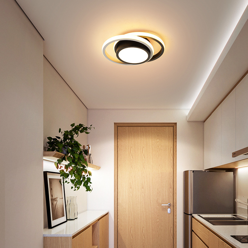 Skandinavska moderna minimalistička stropna svjetiljka za ulaz, hodnik, predsoblje, garderobu, stepenice, balkon i spavaću sobu – aluminij