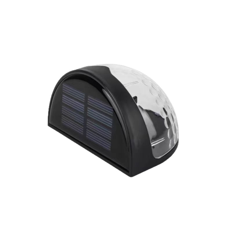 Polukružna solarna LED vanjska zidna svjetiljka za vrt, ogradu i stepenice sa senzorom