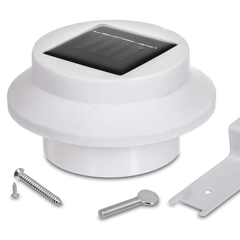 Solarna vanjska zidna svjetiljka s 3 LED za ogradu i dvorišnu rasvjetu, otporna na kišu