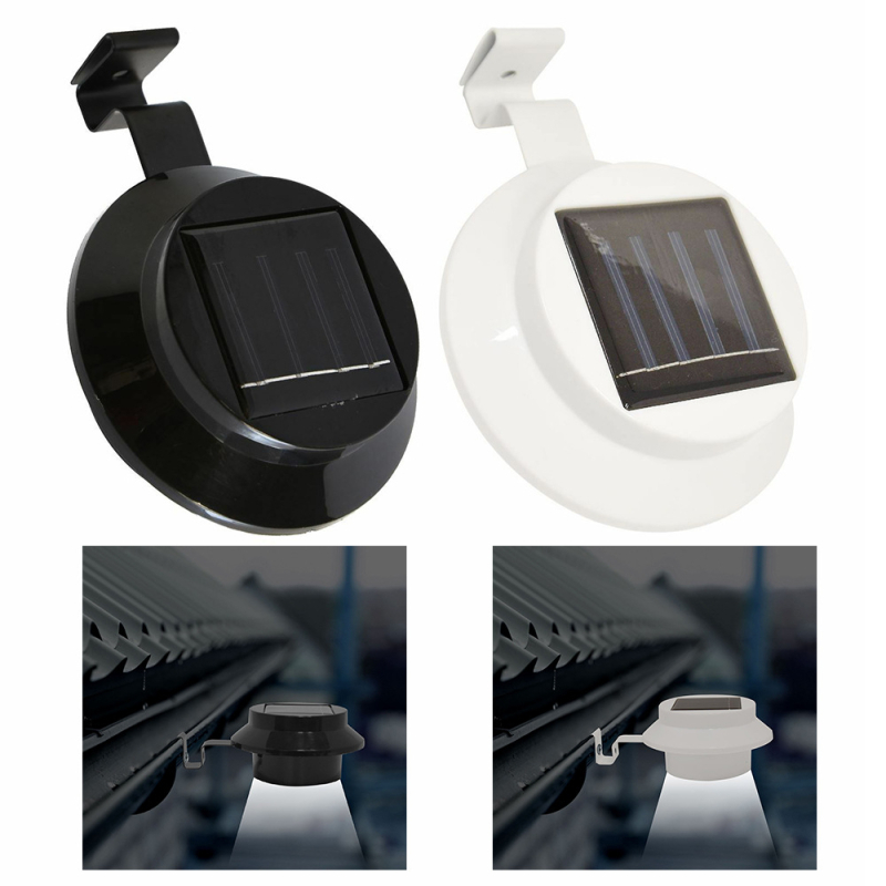 Solarna vanjska zidna svjetiljka s 3 LED za ogradu i dvorišnu rasvjetu, otporna na kišu