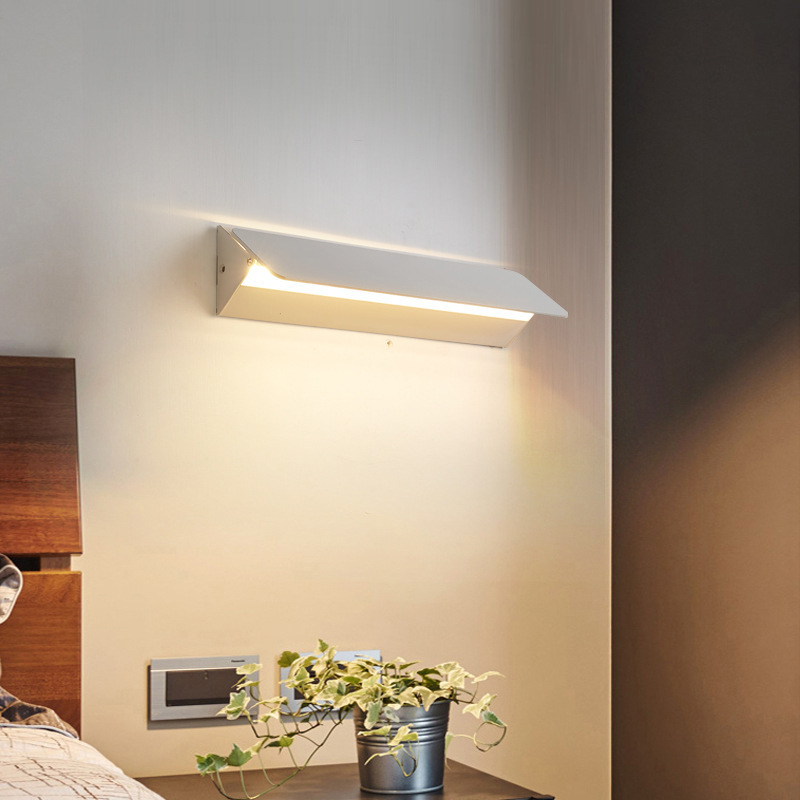 LED zidna svjetiljka s osvjetljenjem prema gore i dolje, moderni minimalistički stil, aluminij, površinska montaža, lampa za čitanje uz krevet u spavaću sobu, radni stol, dnevni boravak, hodnik