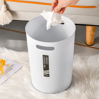 Plastična kružna kanta za otpad s dvije ručke, 6 L, bez poklopca, za dnevni boravak