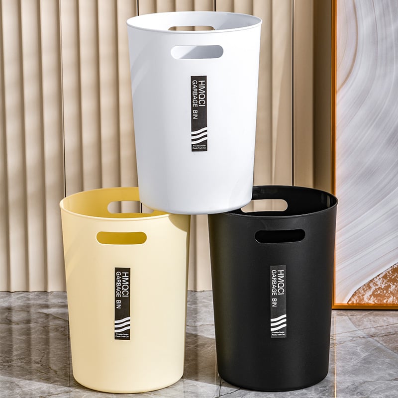 Plastična kružna kanta za otpad s dvije ručke, 6 L, bez poklopca, za dnevni boravak