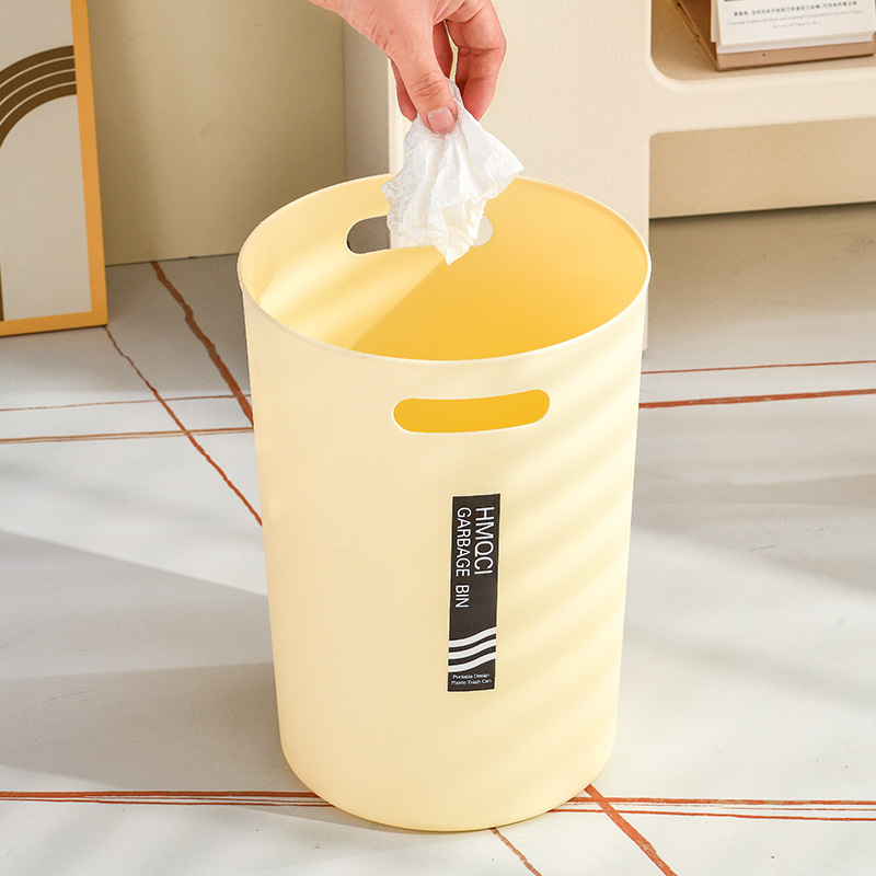 Plastična kružna kanta za otpad s dvije ručke, 6 L, bez poklopca, za dnevni boravak