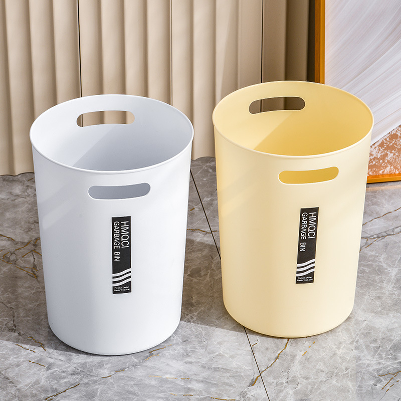 Plastična kružna kanta za otpad s dvije ručke, 6 L, bez poklopca, za dnevni boravak