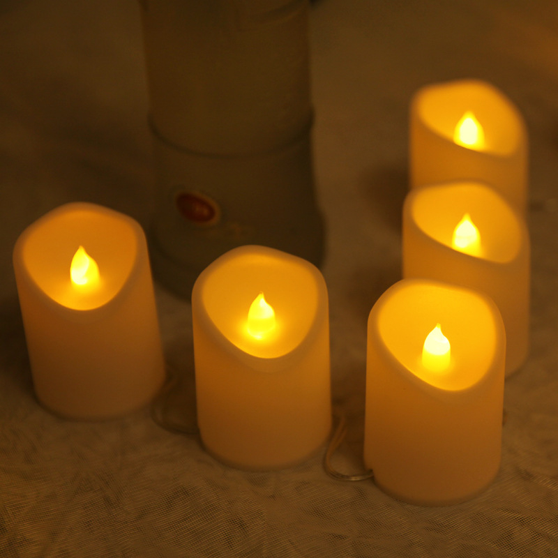 LED niz svijeća za svadbenu dekoraciju, USB napajanje, daljinsko upravljanje, duljina 1,6 m, 10 LED, IP44, topla bijela 3000K, romantično osvjetljenje za prosidbu