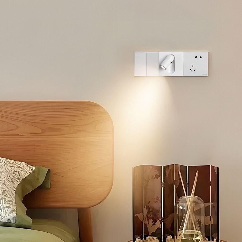 86-Box lampa za čitanje za noćni ormarić, zidna LED lampa za spavaću sobu, zaštita očiju, zidni montiranje, suvremeni minimalistički stil