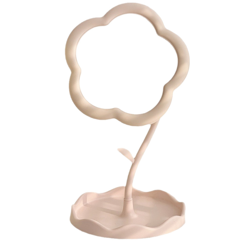 Oglindă de machiaj cu design de floarea soarelui, oglindă de toaletă rotativă
